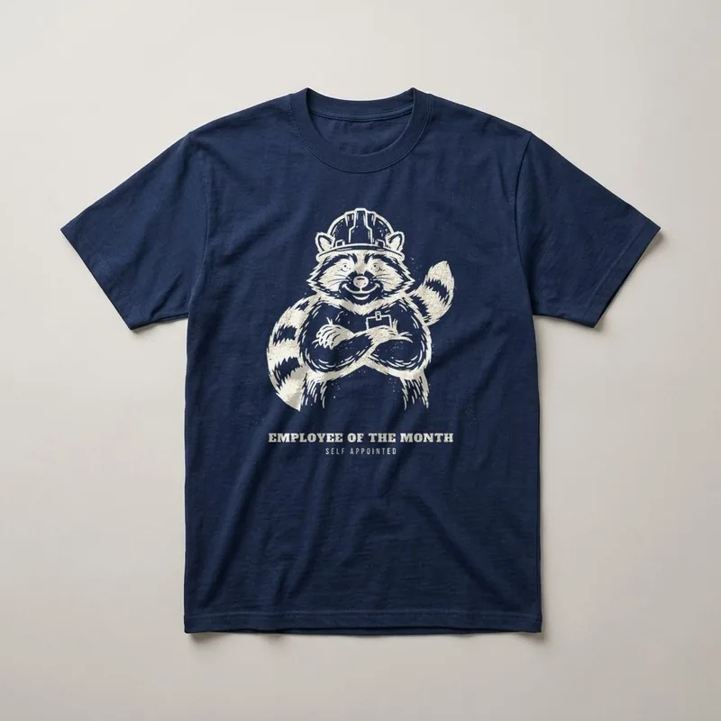 Employee of the Month in Deep Navy, flat lay front view